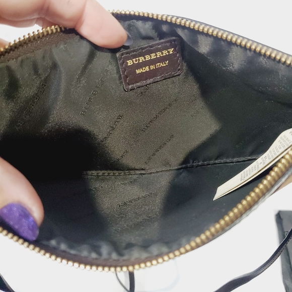 BURBERRY authentic PVC leather crossbosy  Horseferry check small  bag - Picture 10 of 16